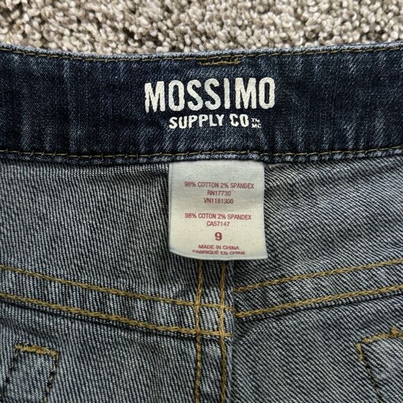 Mossimo Supply Denim Jean Shorts Low Rise Raw Cuffed Hems Juniors Size 9 - Picture 2 of 9